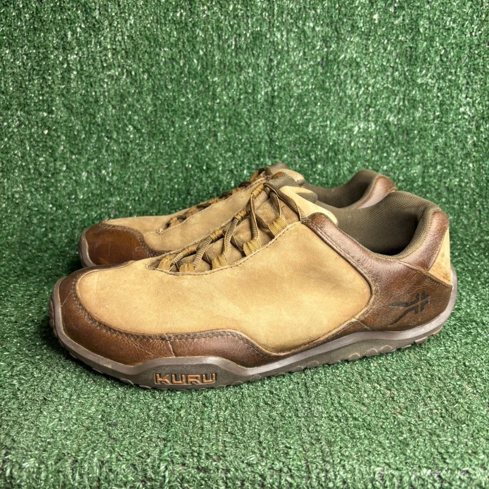 Kuru Chicane Leather Orthopedic Arch Support Hiking Sneaker Brown Mens 10.5 Wide